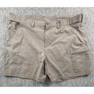 Huk Fishing Shorts Mens XXXL Tan Performance Cargo Stretch 7 Inch Inseam